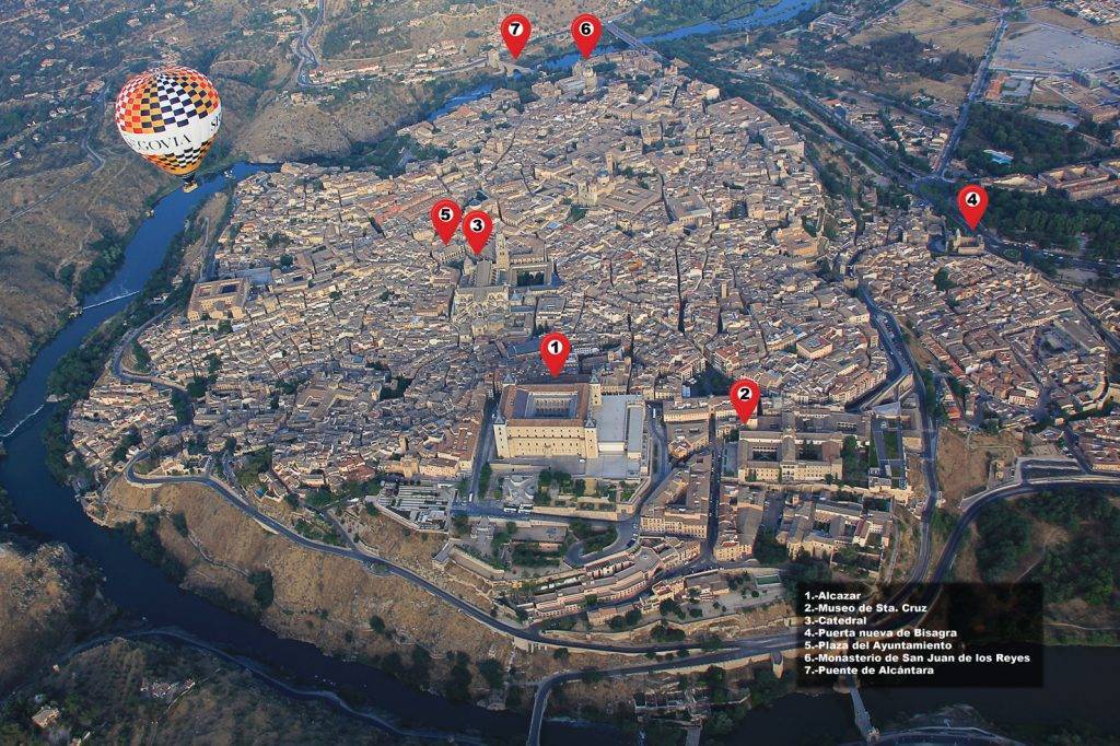 Mapa aéreo de Toledo